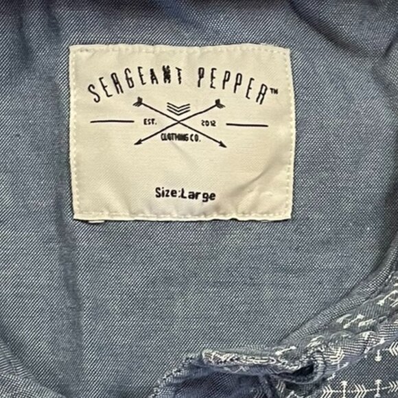 Sergeant Pepper Short Sleeve Button Down Shirt - Picture 3 of 7